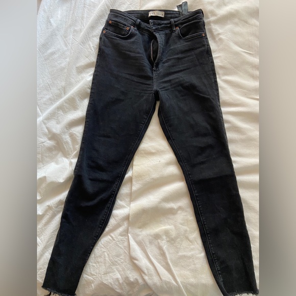 Zara the high waste skinny jeans, size 8, black - Picture 6 of 9